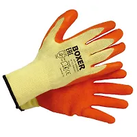 Перчатки х/б с текстурированным латексным покрытием BOXER арт. BXR2302, р.10 (кор 120 пар/ упак 12 п
