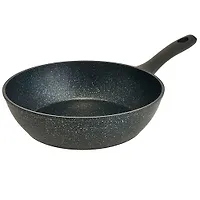 ALPENKOK AK-0535 Сковорода-СОТЕЙНИК d=26см,h7cm,алюмин.,ИНДУКЦИЯ, антипр.покр."BLACK MARBLE"(6)