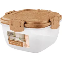 Контейнер для продуктов Sugar&Spice Wood герметичный 0,35л квадратный SE2239