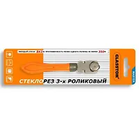 Стеклорез 3-х роликовый пласт. ручка"ДОМАРТ"
