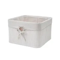 Корзина стеллажная складная Natural House Бамбук Д300 Ш300 В200, белый Shan-26