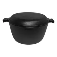 Кастрюля чугунная с крышкой-сковородкой СС-24/45, диаметр 24 см, 4,5 л  арт.985009