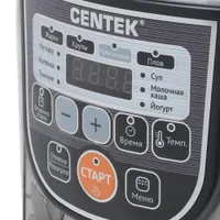 Мультиварка Centek CT-1498 чёрный/сталь, 700Вт, 5.0л, LED, 10 программ+28 программ Мультишеф