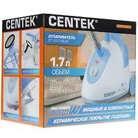 Отпариватель Centek CT-2371 (голубой) 1800Вт, 1.7л, 30г/мин,керамика,вешалка,регулятор мощности