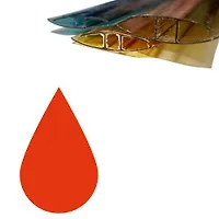 Профиль поликарбонатный ROYALPLAST HP соединительный 4мм Красный; 6м