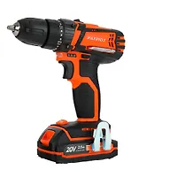 Дрель-шуруповерт аккумуляторная PATRIOT BR 201UES, 20В, 2,0Ah, 25Hm/30Hm, 2 скор. две батареи Li-Ion