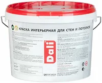 "DALI" краска акриловая интерьерная-стены-потолки белоснежная 9 л. (20913)