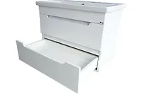 Тумба СТОУН 60 белая,подвесная , 2 ящика, под умыв. Como-60