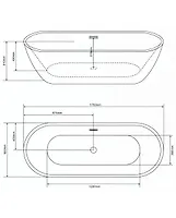Ванна ATRIZE MS-05 170*80*60 белая (1 место)