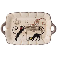 Блюдо "Парижские коты" 23,5*14 см. высота=2,5 см. 358-1741