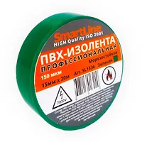Изоляционная лента ПВХ 19мм*20м 150мкм зеленая Smartline инд.уп. арт.SL1936