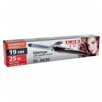 Щипцы для завивки волос DELTA LUX DL-0630 (коричневый), керамическое покрытие, d 19 мм