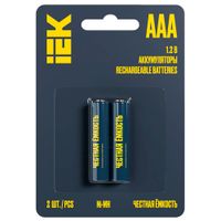 Аккумулятор GREEN Ni-MH AAA 1100мАч (2шт/блистер) IEK AAK-NIMH-03-1100-L02