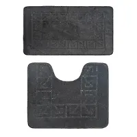 Комплект ковриков для в/к BANYOLIN CLASSIC из 2 шт 50х80/50х40см 11мм (черный) 1/25