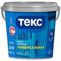 Эмаль универсаньная акриловая УНИВЕРСАЛ белая мат. 0,9 л.