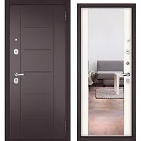 COMFORT MP (Шоколад букле, RL-4 МДФ Эмаль молоко 9Е-164 mirror) 2050х960 правая 56,8кг