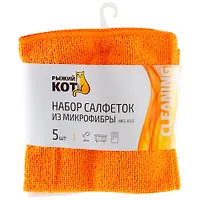 Набор салфеток из микрофибры 5шт MFS-01/5, размер 30х30см 310238