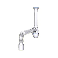 Сифон АНИ 1 1/4 "* 40 с гибкой трубой 40 х 50 (С1010)