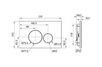 Клавиша для инсталляции PLAZA , мех.хром. арт. PL411C
