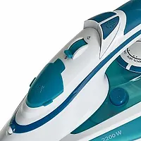 Утюг DELTA LUX DL-352 бирюзовый, 2200 Вт., подошва с керамическим покрытием, сухое глажение, разбр.
