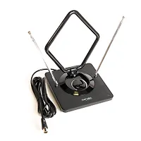Антенна комнатная DVB-T2  и ДМВ+МВ активная Сигнал SAI 975 усы 1м кабель 3м