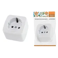 Розетка 2П+З открытой установки IP20 16А, белая "Дача" Народная (SQ1824-0008)