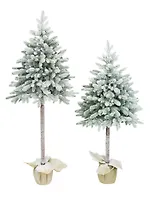 Ель Beatrees Мия 1042118 зеленая заснеженная на высокой ножке в мешке 1,8 м