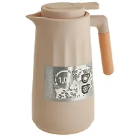 ALPENKOK AK-10109S Термос-кувшин со стеклянной колбой 1,0л, бежевый(12)