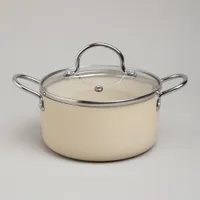 Кастрюля agness с антип. покр. и стекл. крышкой 1350 мл, 16*8 см 906-261 906-261