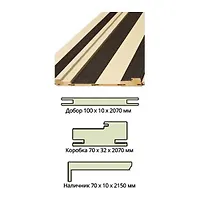 Наличник Эко шпон 80*10*2150 телескоп пепельный дуб Леском