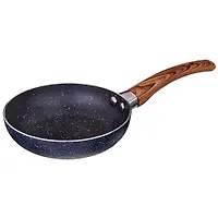 Сковорода порцион. agness с антипригар.мрамор.покрытием и ручкой soft touch, 14*3 см без упаковки 906-234
