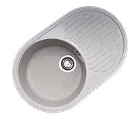 Мойка GranAlliance G-30   (725 х450мм) серая с сифоном