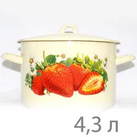 Кастрюля 4.3л С-16141/4КмЭ СОЧНАЯ КЛУБНИКА