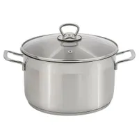 Кастрюля нерж. сталь 5.5л. София, стекл. крышка "КАТЮША" код.9920-520-0