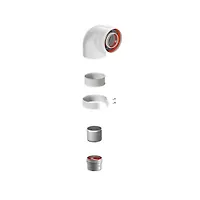 Отвод коаксиальный KRATS K-01B-S 60/100 90 гр. стартовый (Ariston, Baxi (кроме ECO Nova/Classic)