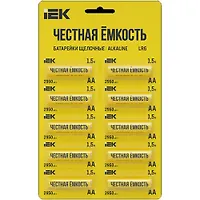 Батарейка щелочная Alkaline LR6/AA (10шт/отрывной блистер) IEK