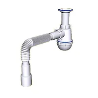 Сифон АНИ ГРОТ 1 1/2 "* 40 с гибкой трубой 40*40 х 50 (А0515)