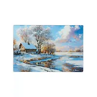 Доска разделочная, стекло, 20х30 см, Русская Зима, Daniks (500122)