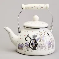 Чайник agness эмалированный серия "Lavander cats", 2,6 л 943-073
