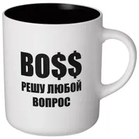 Кружка lefard 540мл "Boss решу любой вопрос" 9.5*7.6*11.1cm, разноцветный 260-1028-11 260-1028-11