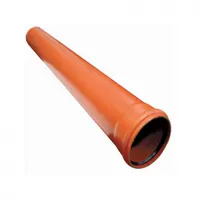 Труба ф110 с раструбом L=1 м рыжая нар.канализ.толщ.ст.3.4 (10) VALFEX