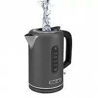 Электрочайник Polaris PWK 1729CA Water Way Pro, графитовый, 1,7 л, 1850–2200 Вт, нержавеющая сталь