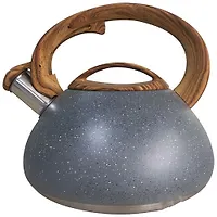 Чайник FORESTA, объем 2,5 л, из нерж стали, с ручкой под дерево арт.007192