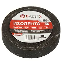 Изолента х/б, 100 г, черная, Bartex (393310)