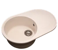 Мойка GranAlliance G-30   (725 х450мм) белая с сифоном