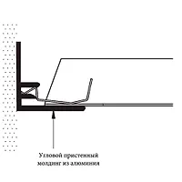 Пристенный молдинг ARMSTRONG RA 4 F RUS 4000x25x25x1.2 мм, БЕЛЫЙ RAL 9010 778400