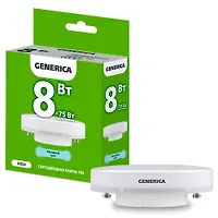 Лампа LED T80 таблетка 8Вт 230В 6500К GX53 GENERICA арт.LL-T80-08-230-65-GX53-G