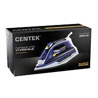 Утюг Centek CT-2350 BLUE (синий) 2600Вт, КЕРАМИЧЕСКАЯ подошва, ВЫСОКАЯ МОЩНОСТЬ, 300 мл