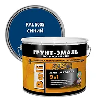 Грунт-эмаль по ржавчине 10 л синий Рогнеда 20446