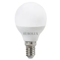 Лампа светодиодная LL-E-G45-7W-230-4K-E14 (шар, 7Вт, нейтр., Е14) Eurolux 76/2/6
